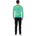 Retro Flower Pattern Design Batik Men s Long Sleeve Rash Guard View2