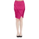 Pink Abstract Crimson Triangle Midi Wrap Pencil Skirt View1