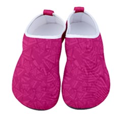 Pink Abstract Crimson Triangle Men s Sock-style Water Shoes by Posterlux