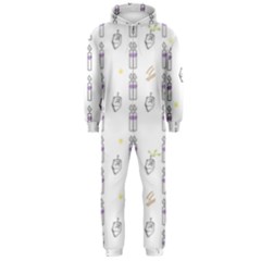 Dreidel Candles Spinning Top Hooded Jumpsuit (men) by Posterlux