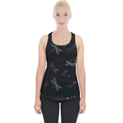 Background Pattern Dragonfly Piece Up Tank Top by Posterlux