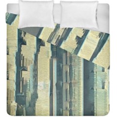 Texture Abstract Buildings Duvet Cover Double Side (king Size) by anzea