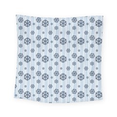 Snowflakes Winter Christmas Square Tapestry (small) by anzea