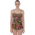 Vivid Cactus Charm Design Pattern Babydoll Tankini Top View1