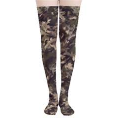 Camouflage Army Survival Uniform Thigh High Stockings by Posterlux