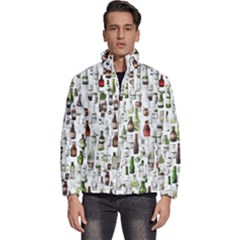 Bottle Chic Print Patterns Men s Puffer Bubble Jacket Coat by BellaVistaTshirt02