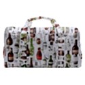 Bottle Chic Print Patterns Sports Gym Duffle Bag with Shoe Compartment View2