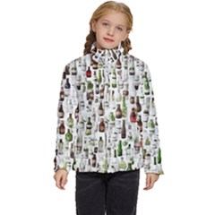Bottle Chic Print Patterns Kids  Puffer Bubble Jacket Coat by BellaVistaTshirt02