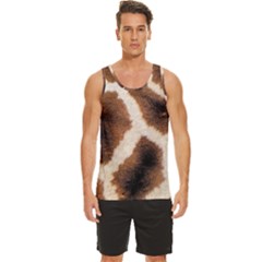 Giraffe Skin Texture Men s Wide Collar Tank Top by kyorashop23