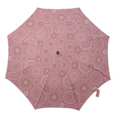 Pink Retro Texture With Circles, Retro Circles Background, Hook Handle Umbrellas (small) by kyorashop23