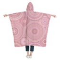 Pink Retro Texture With Circles, Retro Circles Background, Kids  Hooded Rain Ponchos View2