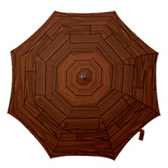 Seamless Wooden Planks Brown Wooden Background Hook Handle Umbrellas (medium) by kyorashop23