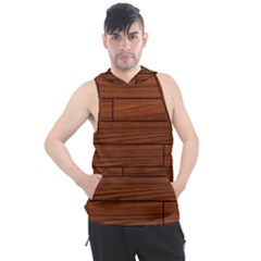 Seamless Wooden Planks Brown Wooden Background Men s Sleeveless Hoodie by kyorashop23