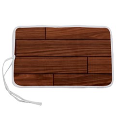 Seamless Wooden Planks Brown Wooden Background Pen Storage Case (m) by kyorashop23