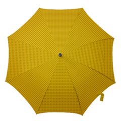 Yellow Lego Texture, Macro, Yellow Dots Background Hook Handle Umbrellas (medium) by kyorashop23