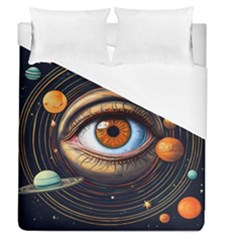 Eye Of The Universe (ai) Duvet Cover (queen Size) by dflcprintsclothing