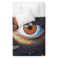 Eye Of The Universe (ai) Duvet Cover Double Side (single Size) by dflcprintsclothing