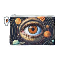 Eye Of The Universe (ai) Canvas Cosmetic Bag (large) by dflcprintsclothing