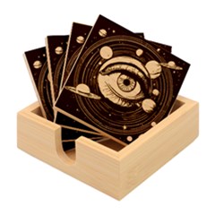 Eye Of The Universe (ai) Bamboo Coaster Set by dflcprintsclothing