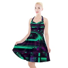 Beamed Halter Party Swing Dress  by MRNStudios