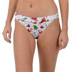 Christmas Pattern  Trees Santa Band Bikini Bottoms by Maspions