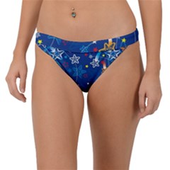 Christmas Stars Pattern Star Band Bikini Bottoms by Maspions