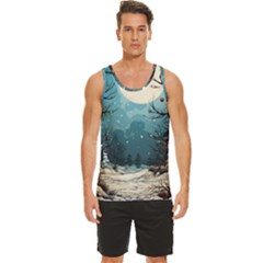 Christmas Frame Border Men s Wide Collar Tank Top by Apen