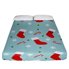 Christmas Pattern Fitted Sheet (king Size) by Apen