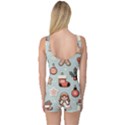 Christmas Cartoon Pattern One Piece Boyleg Swimsuit View2