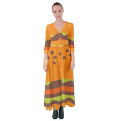 Hamburger Button Up Maxi Dress by anzea