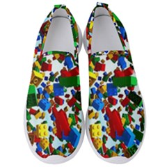 Falling Lego Bricks, Desenho Men s Slip On Sneakers by kyorashop23