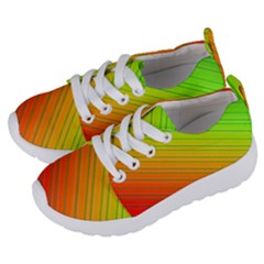 Orange Green Gradient Hunter Kids  Lightweight Sports Shoes by Dutashop