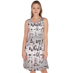 Math Formula Knee Length Skater Dress With Pockets by Bedest