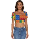 Lego, Constructor Short Sleeve Square Neckline Crop Top  View1