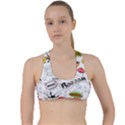 Pattern Seamless Texture Cartoon Criss Cross Racerback Sports Bra View1