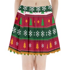 Christmas Time Pattern Christmas Ornament Pleated Mini Skirt by Bedest