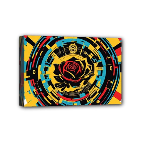 Therose Mini Canvas 6  X 4  (stretched) by DaMorClothingCompany