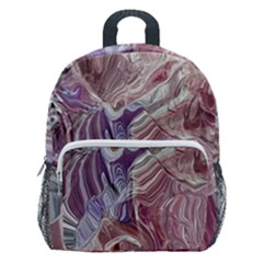 Hidden Heart Kids  Age 5-10 Lightweight School Backpack With Side Pockets by kaleidomarblingart