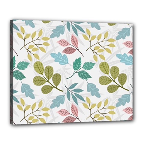 Leaf Pattern  Canvas 20  X 16  (stretched) by Safari