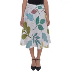 Leaf Pattern  Perfect Length Midi Skirt by Safari