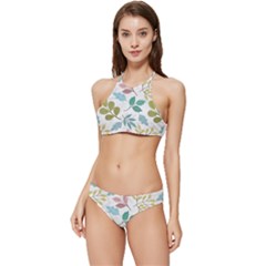 Leaf Pattern  Banded Triangle Bikini Set by Safari