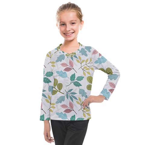 Leaf Seamless Pattern  Kids  Long Mesh T-shirt by Safari