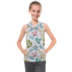 Leaf Seamless Pattern  Kids  Sleeveless Hoodie by Safari