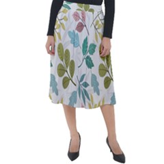 Leaf Seamless Pattern  Classic Velour Midi Skirt  by Safari