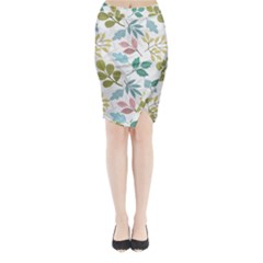 Leaf Seamless Pattern  Midi Wrap Pencil Skirt by Safari