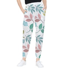 Leaf Seamless Pattern  Women s Tapered Pants by Safari