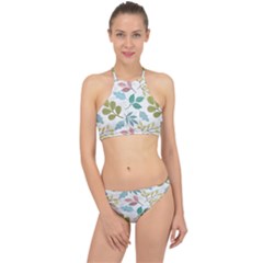 Leaf Seamless Pattern  Halter Bikini Set by Safari