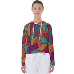 Swirly, Abstract, Multi Colored, Pattern, Women s Slouchy Sweat by kyorashop23