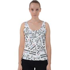 Embrace The Magic Inspirational Phrase Pattern Velvet Tank Top by dflcprintsclothing