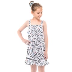 Embrace The Magic Inspirational Phrase Pattern Kids  Overall Dress by dflcprintsclothing